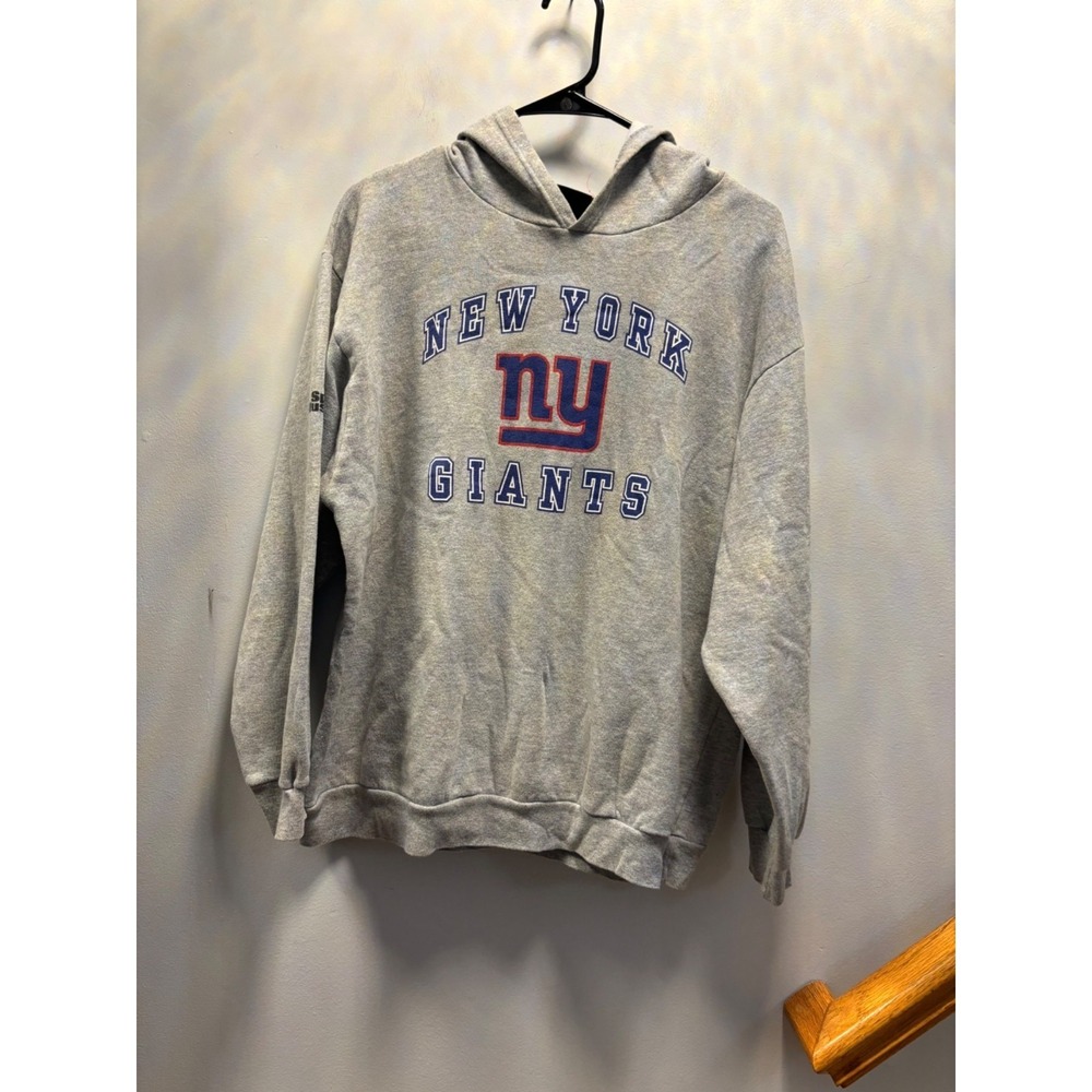 New York Giants Gray Hoodie Sweatshirt Adult Size L NFL Team Apparel